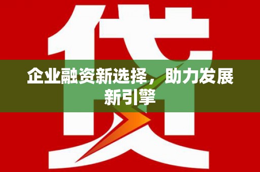 新市企业融资新选择，助力发展新引擎