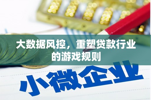 新市大数据风控，重塑贷款行业的游戏规则
