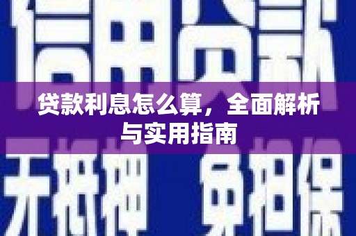 新市贷款利息怎么算，全面解析与实用指南