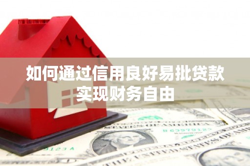 新市如何通过信用良好易批贷款实现财务自由