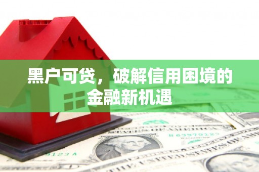 新市黑户可贷，破解信用困境的金融新机遇