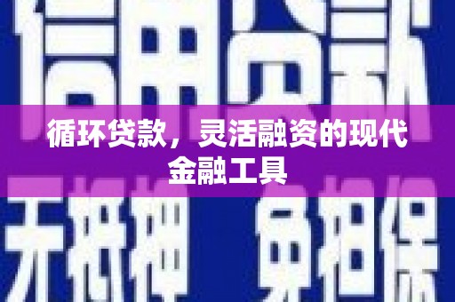 新市循环贷款，灵活融资的现代金融工具