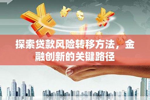 新市探索贷款风险转移方法，金融创新的关键路径