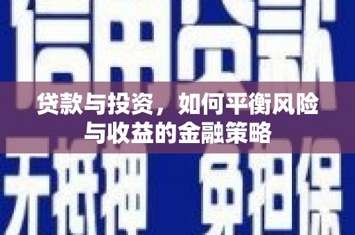 新市贷款与投资，如何平衡风险与收益的金融策略